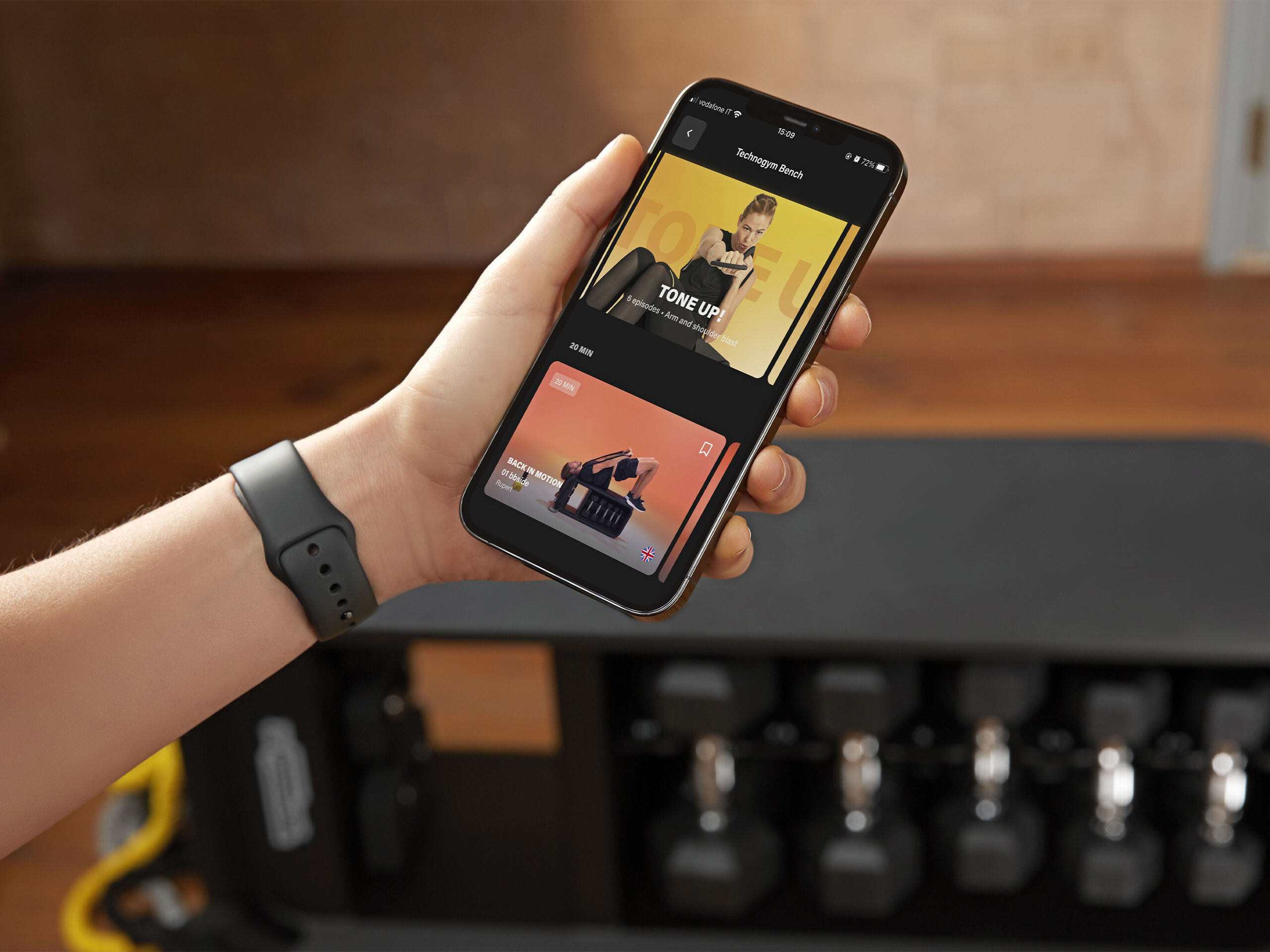 Veiledede treningsøkter i Technogym-appen